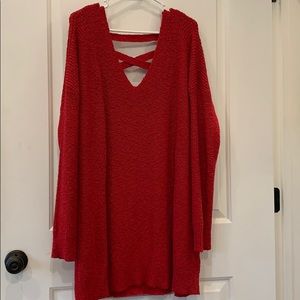 Long Red Sweater